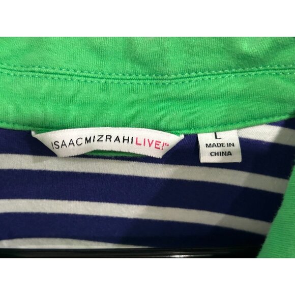 Isaac Mizrahi Live! Button Front Shacket Green Sz Large Long Sleeve Knit Relaxed - Picture 5 of 9